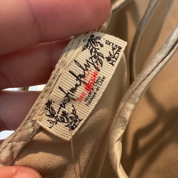 NWT Intimately Free People Friday Fever Mini Slip Satin Champagne Size XSmall - Picture 8 of 10